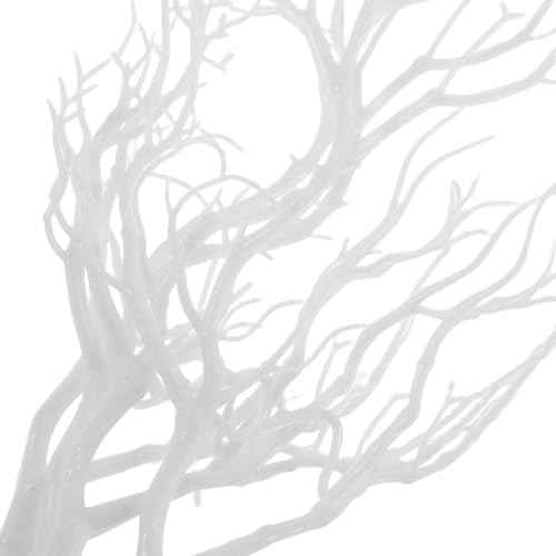 LIFKOME Artificial Antler Dried Tree Branches 13.76'' Art Witch Antler Branch Decorative Plant Twigs Plastic Dry Branches Decor for Wedding Christmas Party Home Supplies White 4pcs