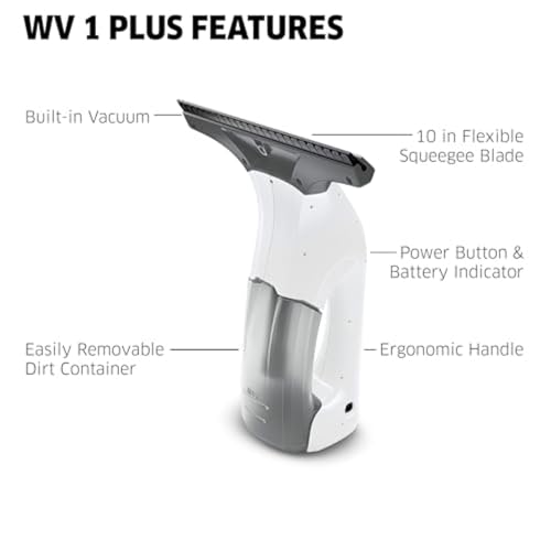 Kärcher Electric Window Vacuum WV 1 Plus - White, Cordless Glass Cleaner