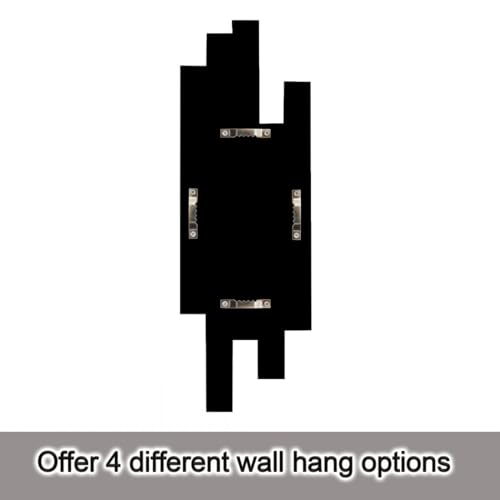 VOHJD Silver 4 Pack Wall Decor Mirrors - 24x8 Inch Beveled Modern & Farmhouse Design