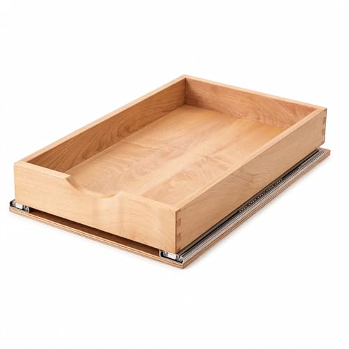 Pull Out Cabinet Drawers - 14'W x 21'D Solid Beechwood, Soft Close, Easy Install