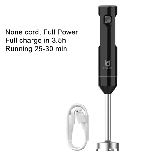 Cordless Hand Blender with Chopper & Accessories - Smoothies Soup Baby Food