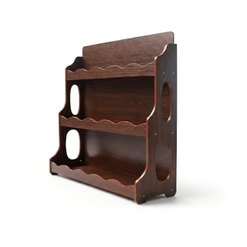 Kids Bookshelf Wooden Storage Shelf 31.25" x 33.5" Walnut Grain Finish - RedWalnut Pattern