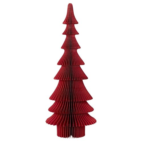 Santa Barbara Design Studio Siberian Deep Red Honeycomb Paper Christmas Tree, 14-Inch Foldable