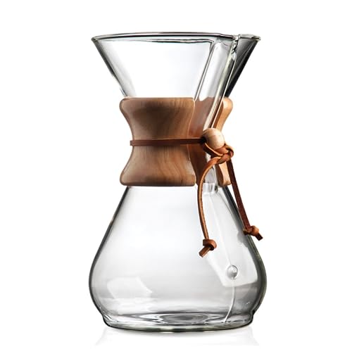 Chemex 8-Cup Pour-Over Glass Coffee Maker - Classic Series, Elegant Design