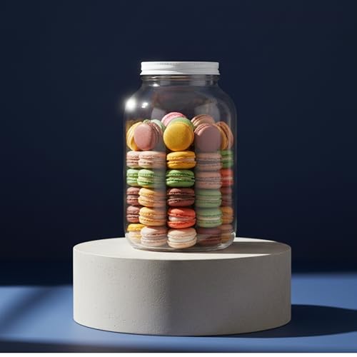 KitchenToolz 1 Gallon Glass Mason Jar with White Lid – Wide Mouth Food Storage & Fermentation Jar