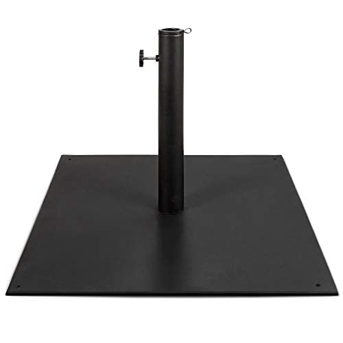 Heavy-Duty Steel Square Umbrella Base - Outdoor Patio Stand for Market & Sun Shade