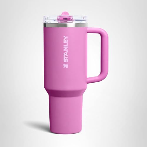STANLEY Quencher ProTour Flip Straw Tumbler with Leakproof Lid 64 oz | Built-In Straw & Handle | Cupholder Compatible for Travel | Insulated Stainless Steel Cup | BPA-Free | Dark Blossom