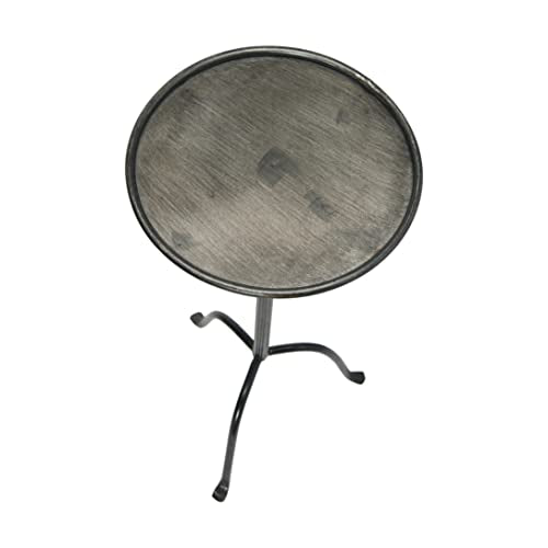 Black Metal Martini Table - Round Side & Accent Table, Sleek Modern Design