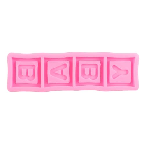 Baby Blocks Silicone Fondant Mold - Style F, Food-Grade, Non-Stick Cake Decor