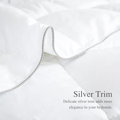 Sunflower White Queen Size Lightweight Cotton Duvet Insert Summer Bedding