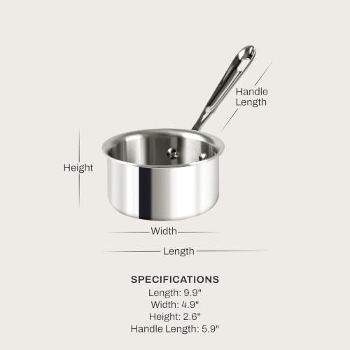 All-Clad D3 Stainless Steel 0.5 Qt Butter Warmer Made in USA