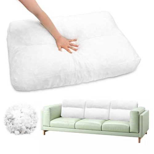 3 Pack Shredded Foam Sofa Back Cushions - Lumbar Support Pillow 26x18x5 Inch