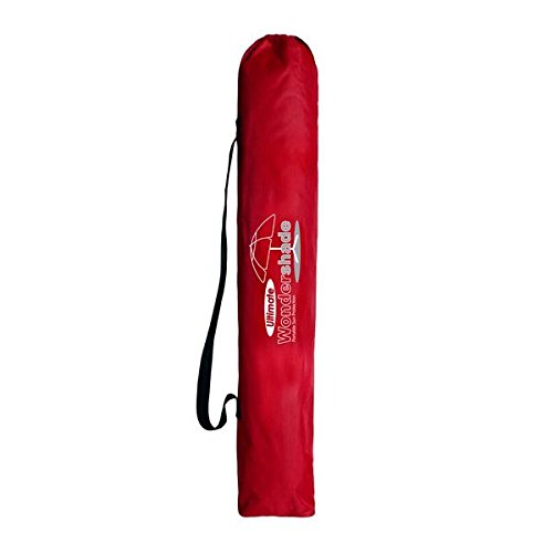Wondershade Portable Sun Shade Umbrella - Red, Adjustable Beach & Outdoor Umbrella with Tripod Base