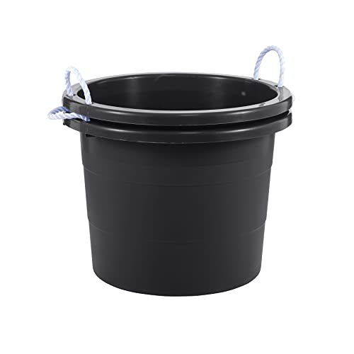 Heavy-Duty 19 Gallon Rope Handle Storage Tubs 2-Pack for Home & Garage Organization