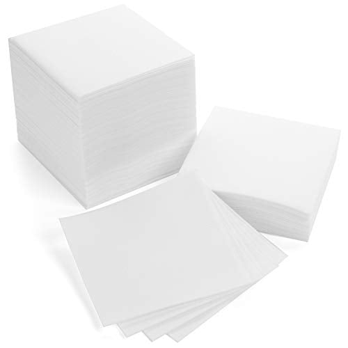 White Cocktail Napkins - 4.75 x 4.75 Inch Linen-Like Disposable Square Set of 600 - Elegant Party & Wedding Beverage Serviettes