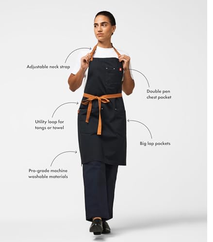 Hedley & Bennett Essential Chef Apron Cedar Blue - Professional Kitchen Wear