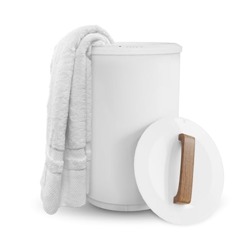 SAMEAT White Large Electric Towel Warmer Bucket – Auto Shut-Off, Fits 2 Oversized Towels