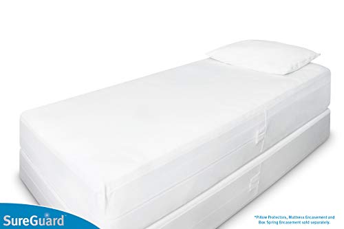 Twin Mattress Encasement 6-8 in. Waterproof Bed Bug Proof Hypoallergenic Cotton Top Cover - SureGuard