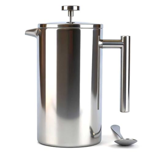 Large Capacity Stainless Steel French Press Coffee Maker 61oz 1.8L