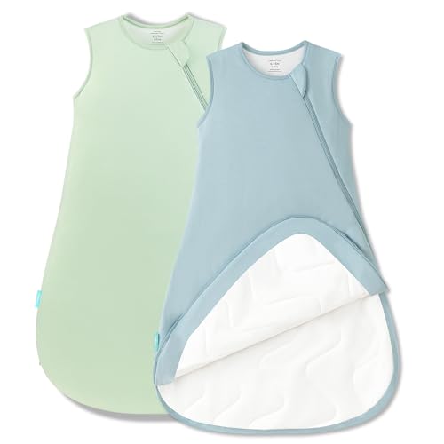 Baby Sleep Sack - Supersoft Bamboo Viscose, 1.0 TOG, 6-15 Months, Slate & Sage