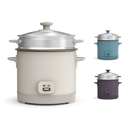 BELLA 16-Cup Rice Cooker & Steamer with Oatmilk Variation, Food Steamer