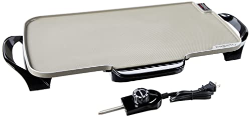 Presto 22-Inch Ceramic Electric Griddle with Removable Handles - Extra Large Nonstick Surface, Warpproof Aluminum, Family Size