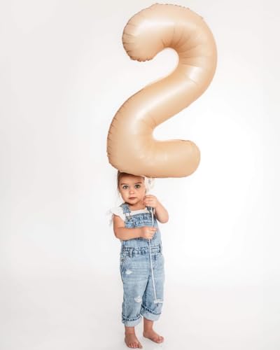 Light Brown Number 27 Balloon 40 inch, Tan 27 Number Balloons, Khaki 27th Sandy Brown Birthday Decorations, Beige 27 Year Old Women Men Light Brown Party Supplies