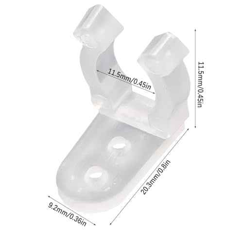 mxuteuk 100pcs 1/2 Inch LED Rope Light Clips Holder With 200 PCS Screws for Hanging Christmas Light Outdoor Wedding Patio LED Light Wall Mount G012-11-13