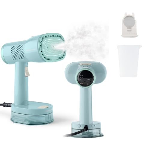 Rowenta AeroSteam Twist Handheld Clothes Steamer with Fabric Grip - Blue / Suction