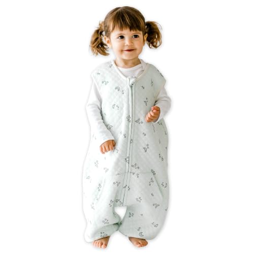 Toddler Sleep Sack with Legs - 0.8 TOG, 2-3T, Croissant - Breathable Bamboo Cotton
