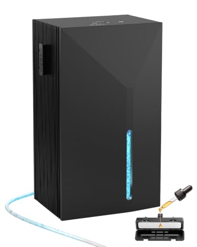 Dehumidifier for Home and Bathroom - 1000 Sq.Ft, 78oz Water Tank, Aromatherapy & Sleep Mode - Black