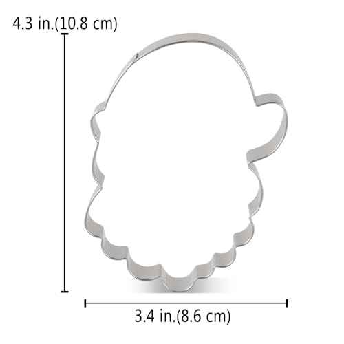 LILIAO Christmas Santa Face Cookie Cutter - 3.4 x 4.3 inches - Stainless Steel
