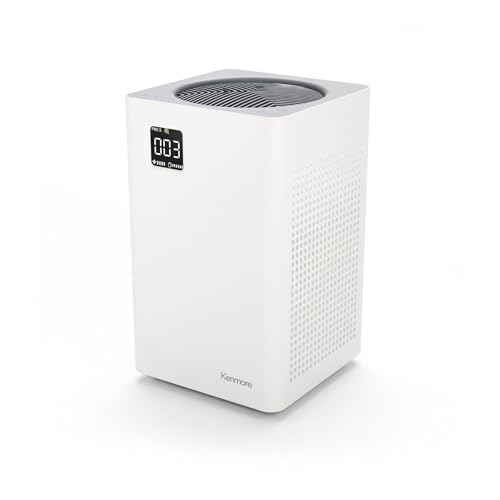 Kenmore White Air Purifier for 1200 Sq.Ft. H13 HEPA Filter Bedroom Living Room