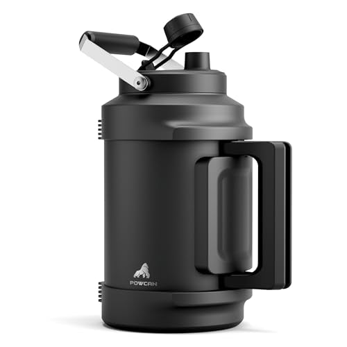 Insulated Water Bottle 1 Gallon - Leakproof, Keeps Cold 48H, Midnight, 128oz