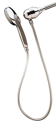 Handheld Shower Head with Magnetic Base & Water Filter - Brushed Chrome