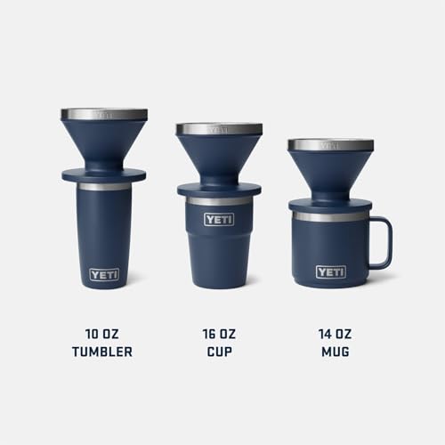 YETI Pour Over Coffee Maker Accessory Navy Fits All V60 Filters Durable Stainless Steel