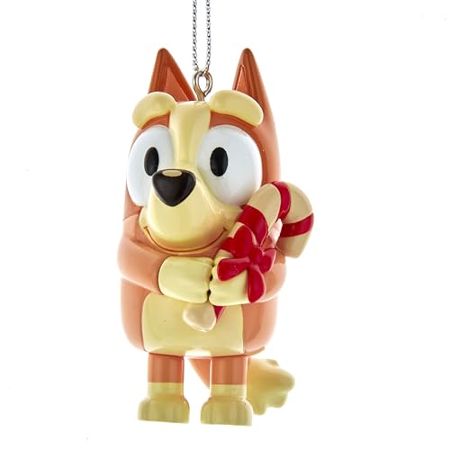 Bluey Bingo Ornament with Candy Cane - Holiday Christmas Tree Decor