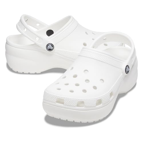Crocs Women's Classic Platform Clogs White - Size 8