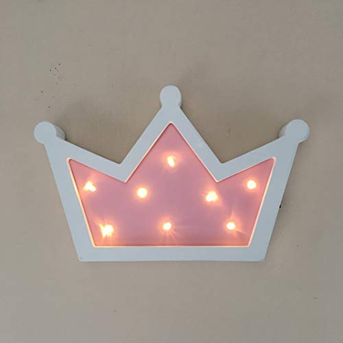 SICHOWEL Queen Princess Kings Shaped Sign-Lighted,Crown Decor for Birthday Wedding Party, Christmas, Kids Room, Living Room Decor (1, Pink) (1)