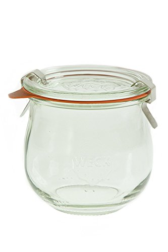 Set of 6 0.36L Glass Canning Jars with Lids & Gaskets - Reusable Food Storage
