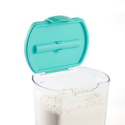 Turquoise 6-Piece Baking Ingredient Storage Canister Set with Accessories
