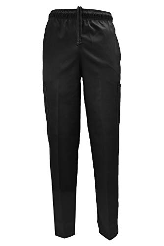 Black 3X-Large Chef Cargo Pants with 6 Pockets - Multi-Pack of 3