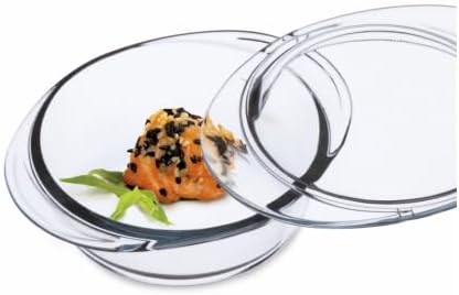 Simax Mini Glass Casserole Dish with Lid - 6.4 Oz Oven to Table Cookware | Microwave & Dishwasher Safe