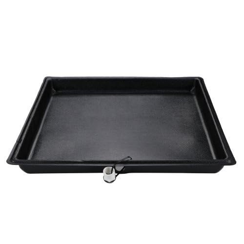 DiversiTech 6-2424L 24x24 Plastic HVAC Drain Pan with Rolled Edges, Drain Fitting - Drain Pan