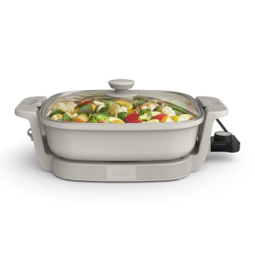 12x12 Inch Ceramic Non-Toxic Electric Skillet - Fits-Anywhere Make & Take Oatmilk