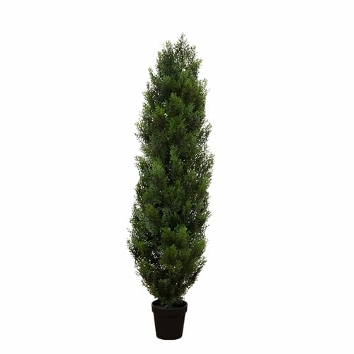 Artificial Cedar Tree 4 ft UV-Resistant Outdoor Plant - Lifelike Faux Tree