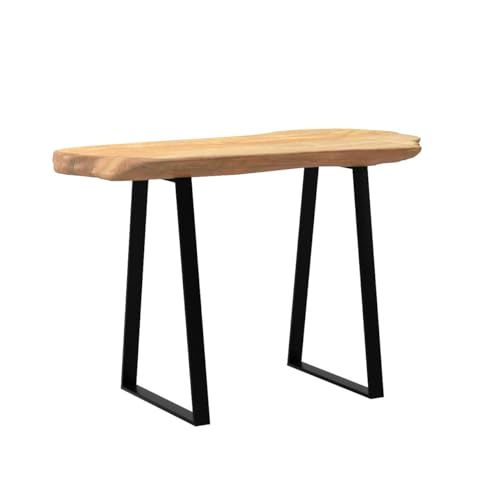 WELLAND Live Edge Cedar Entryway Bench with Metal Legs, 28" Cedar Bench
