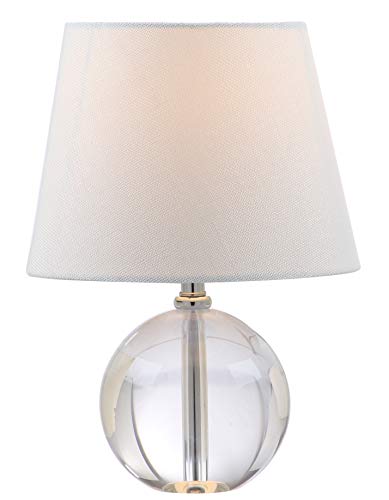 SAFAVIEH Lighting Mable Table Lamp, 14″ Crystal Clear/Off White
