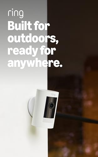 Ring Outdoor Security Camera Stick Up Cam Battery Weather-Resistant with Color Night Vision - White - 1 Camera