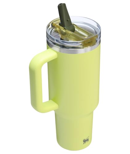STANLEY Quencher ProTour Flip Straw Tumbler with Leakproof Lid 40 oz | Built-In Straw and Handle | Cup Holder Compatible for Travel | Insulated Stainless Steel Cup | BPA-Free | Prickly Pear